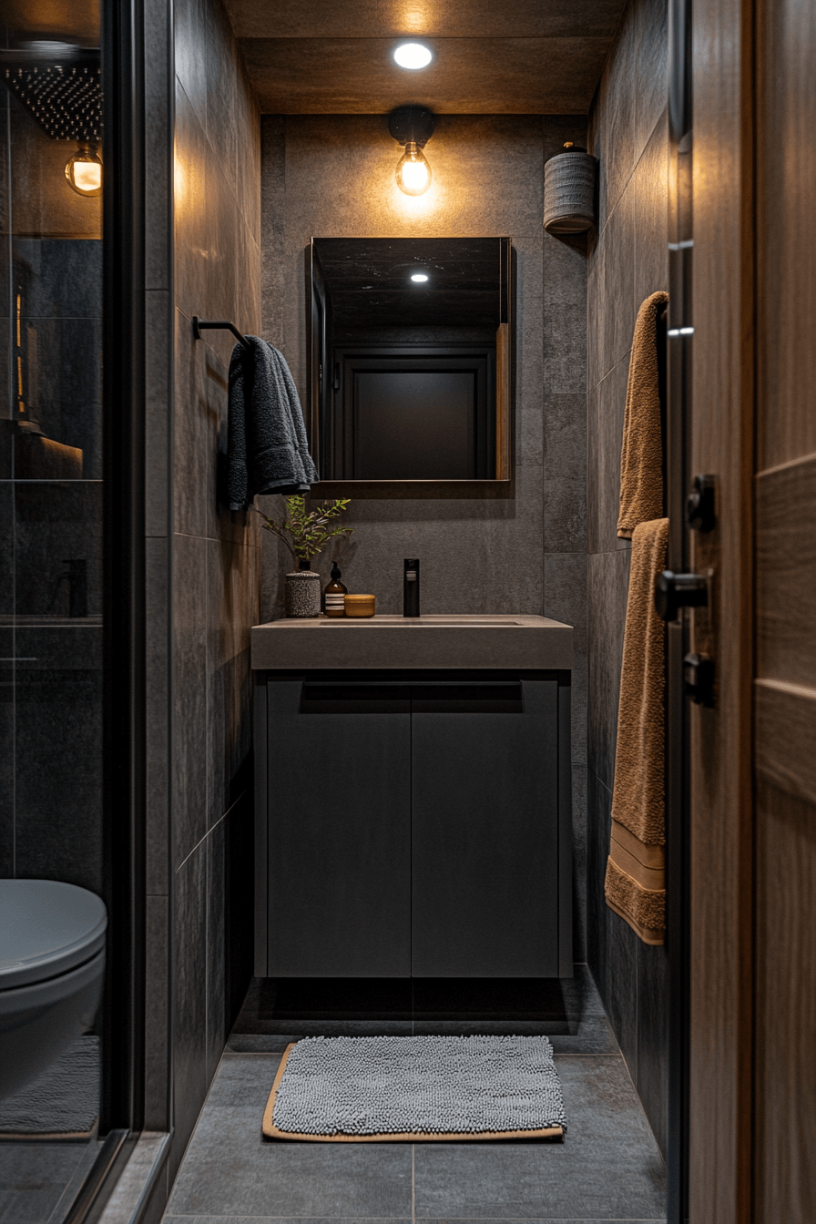 4 charcoal modern bathroom space