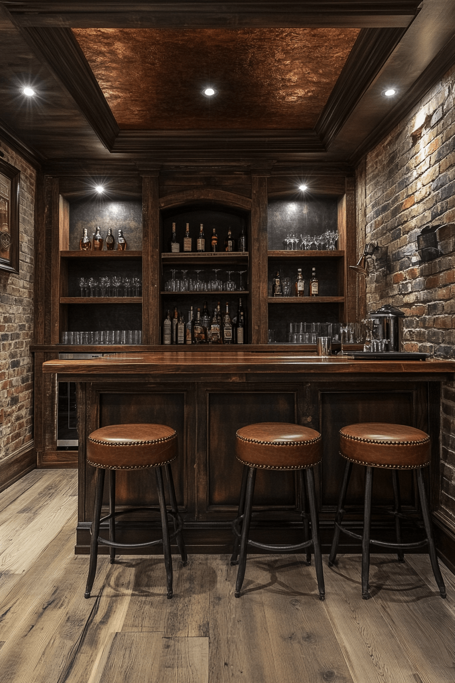 4 compact basement bar corner