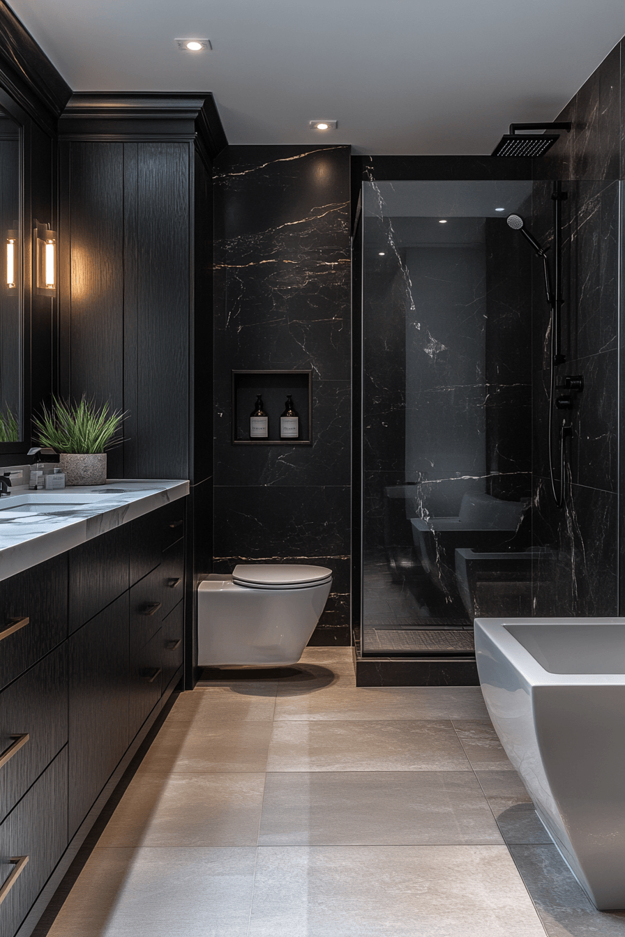 4 deep tone bathroom statement