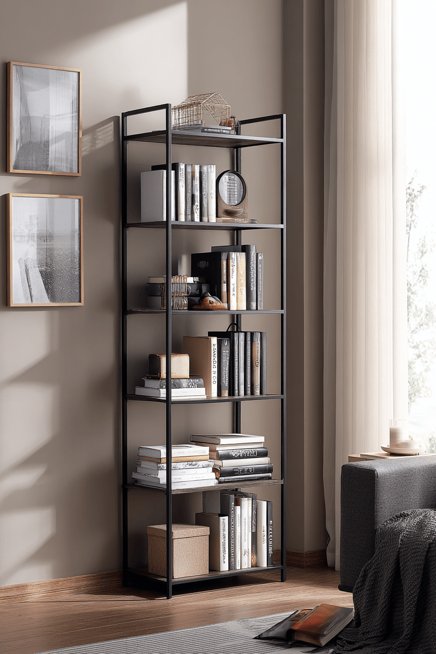 4 narrow tower shelf design
