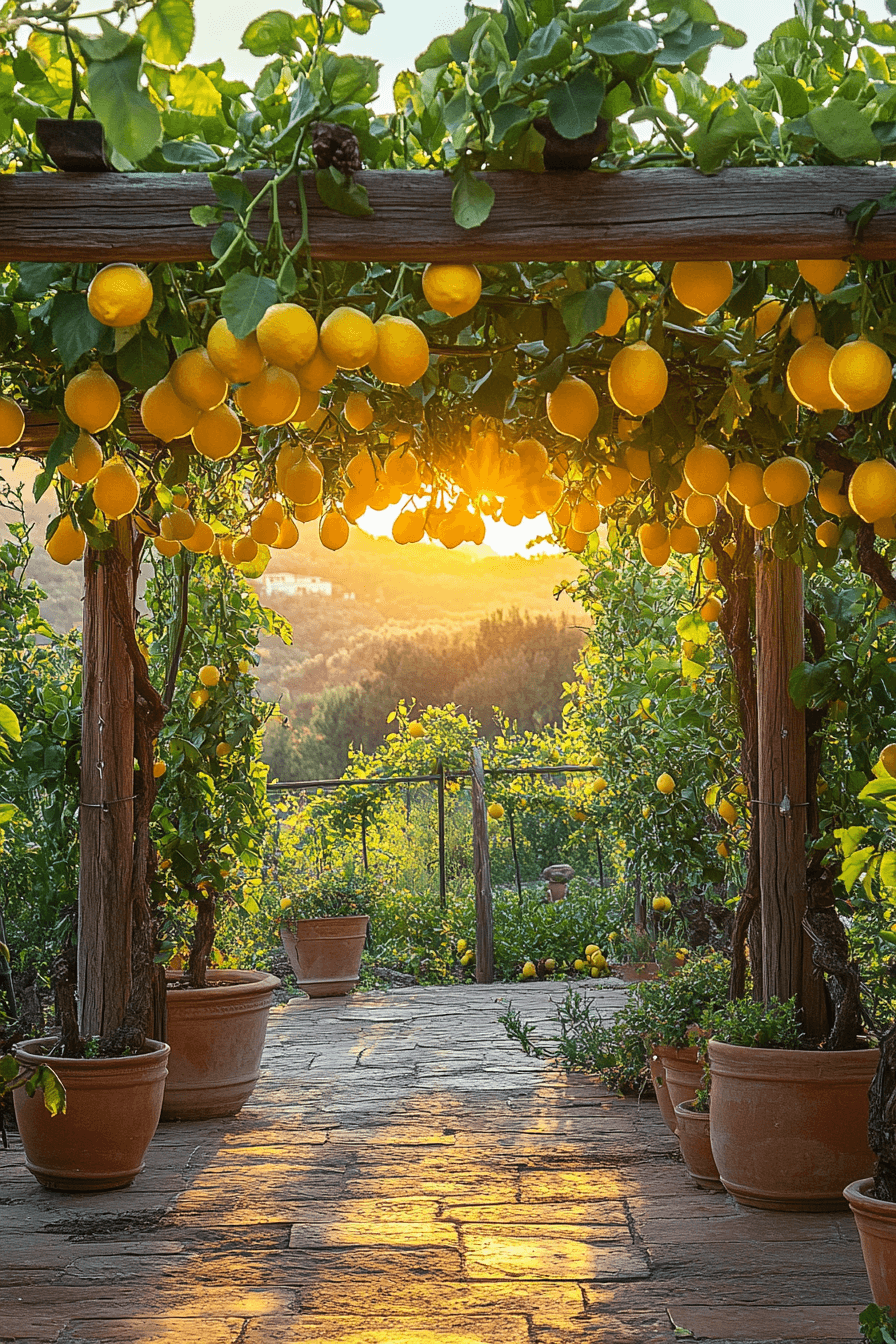 5 sunlit fruit garden arbors