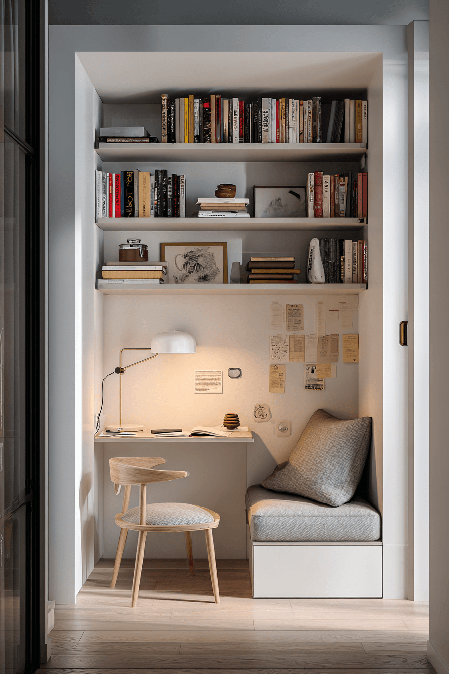 5 vertical shelf reading hub