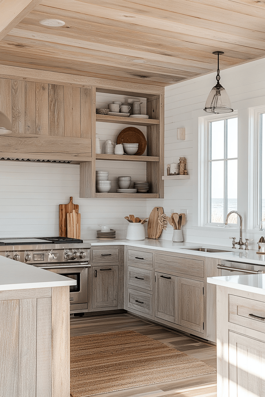 5 weathered finish rustic kitchen