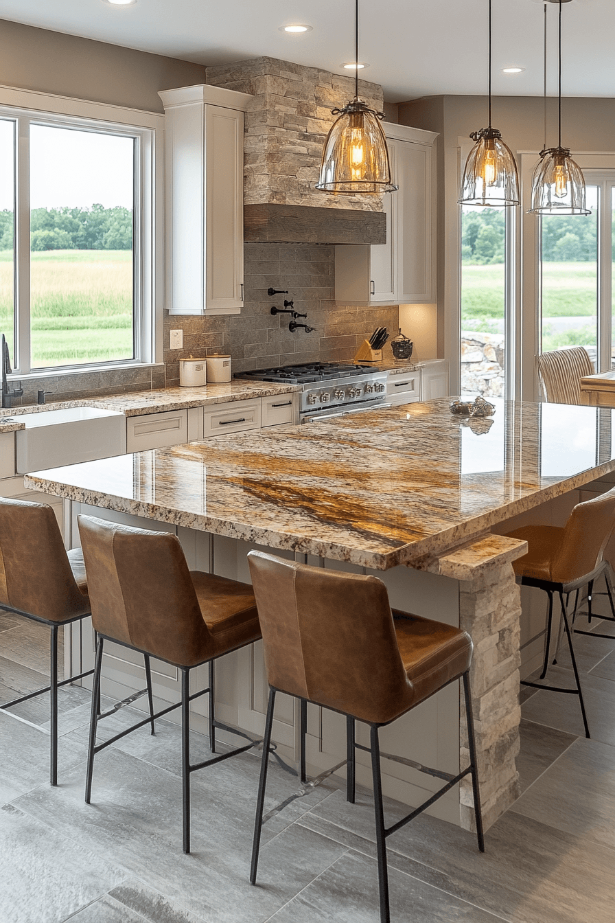 6 caramel warm tone granite