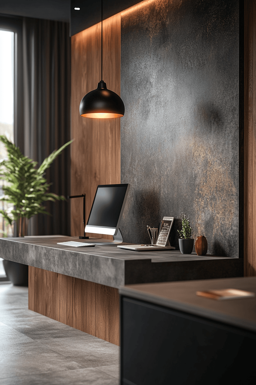 6 concrete raw modern workspace