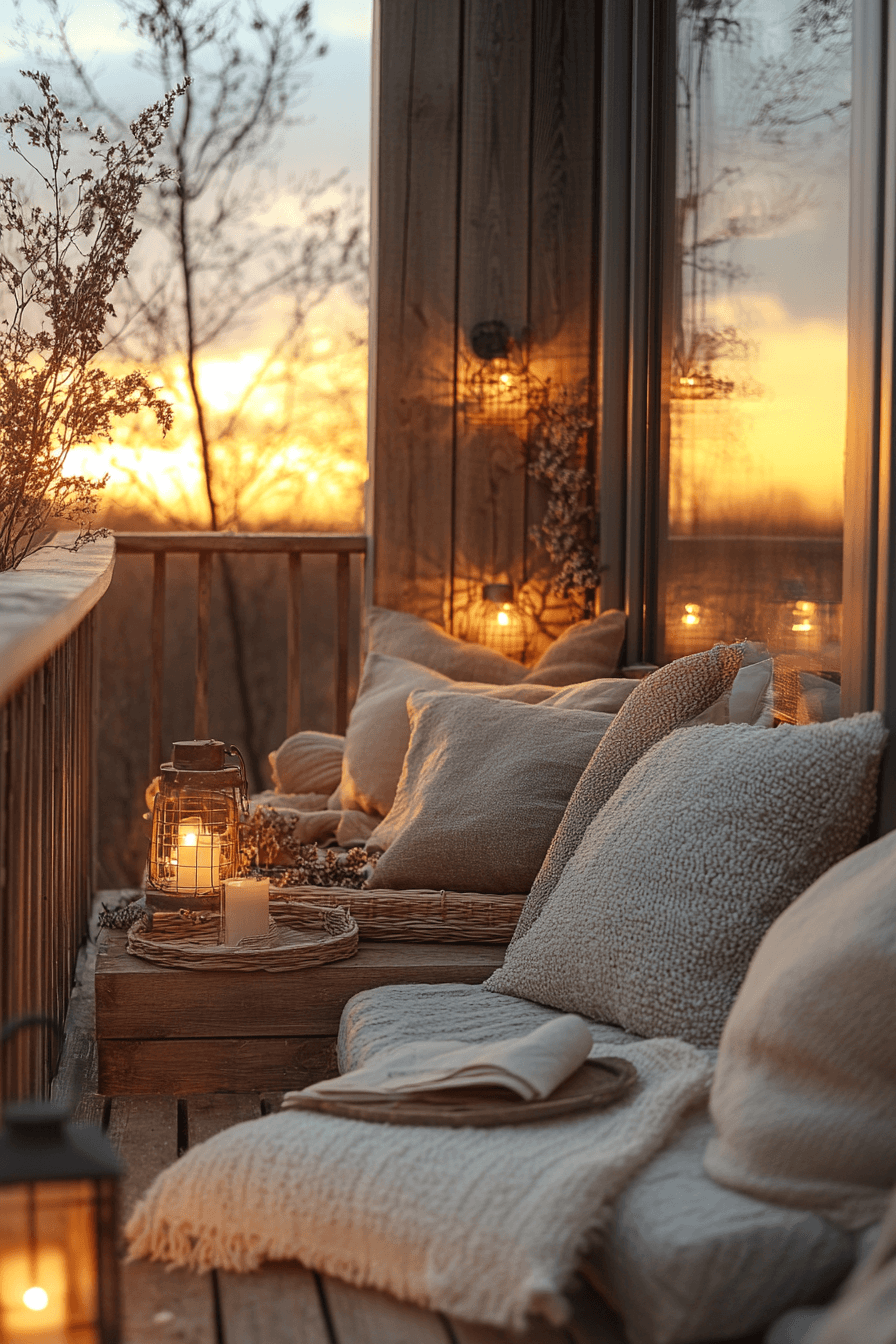 6 cozy sunset balcony lounge