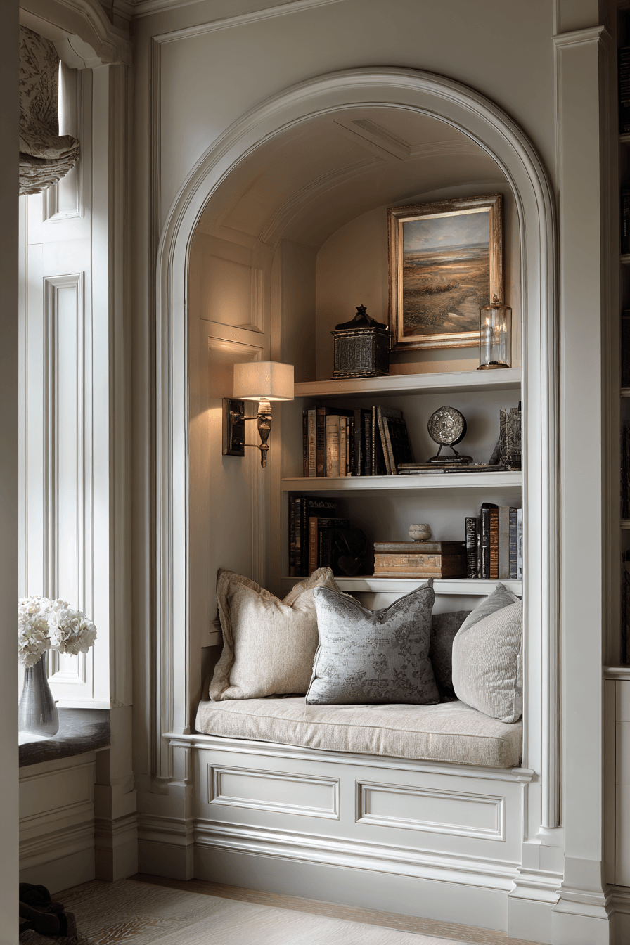 6 integrated wall shelf design