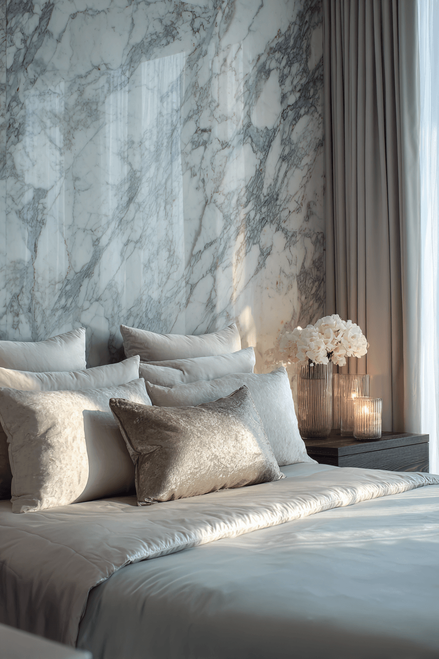 6 polished marble inspired space