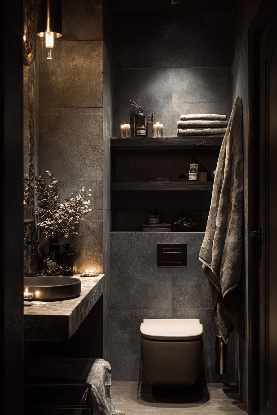 6 rich texture bathroom design