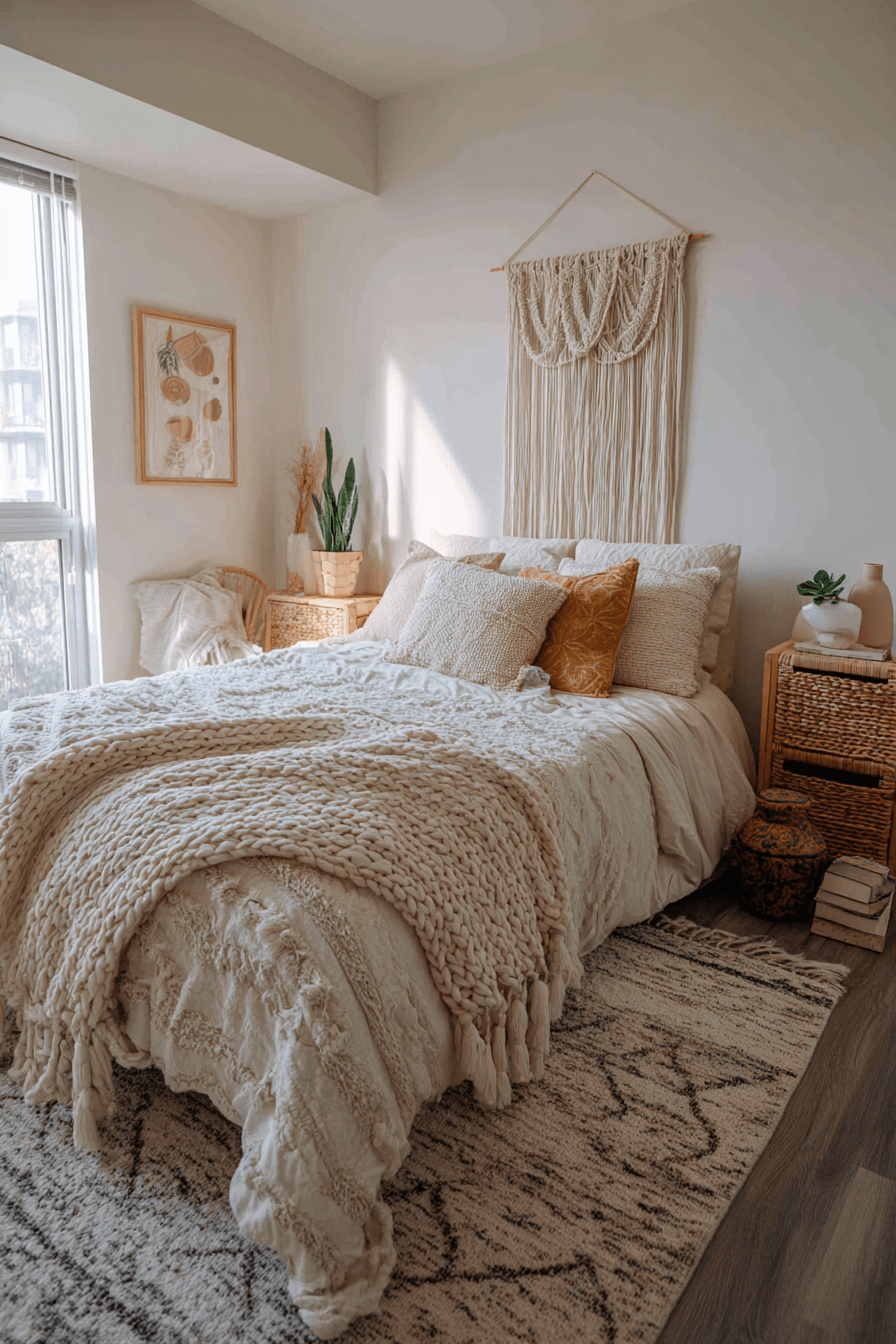 7 boho layered guest space