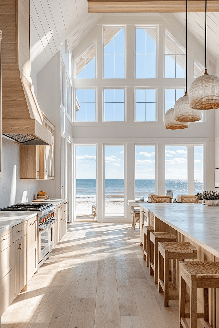 7 wide open flow kitchen