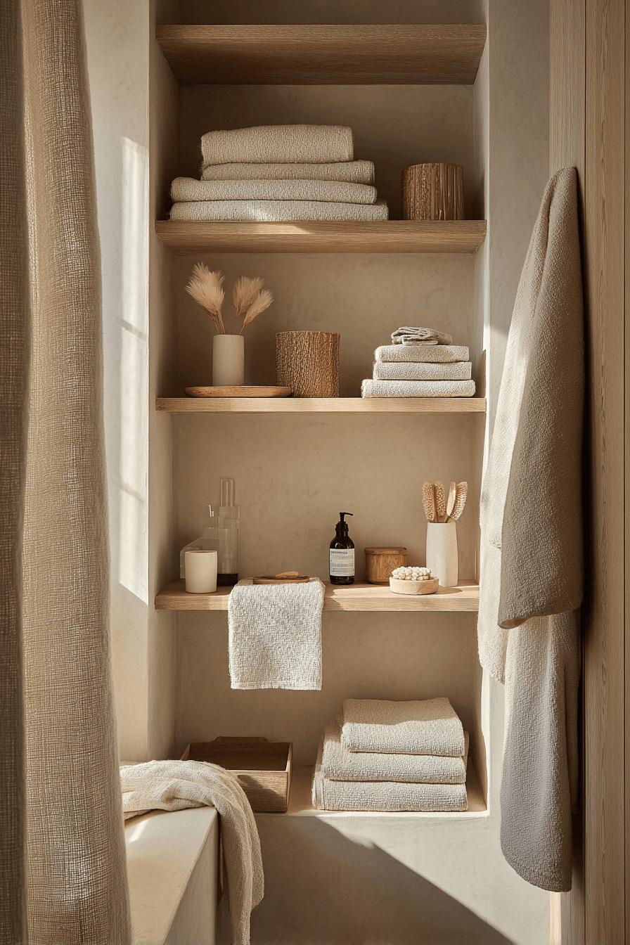 8 linen calm bath space