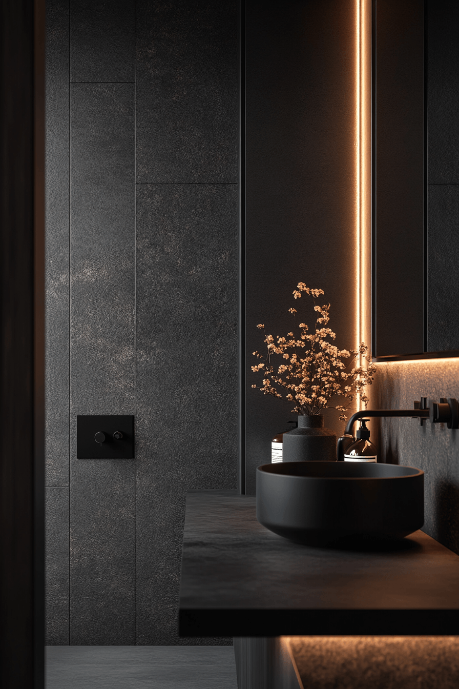 8 minimal moody bathroom style