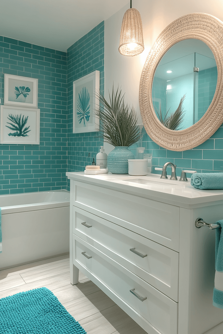 8 playful turquoise splash space