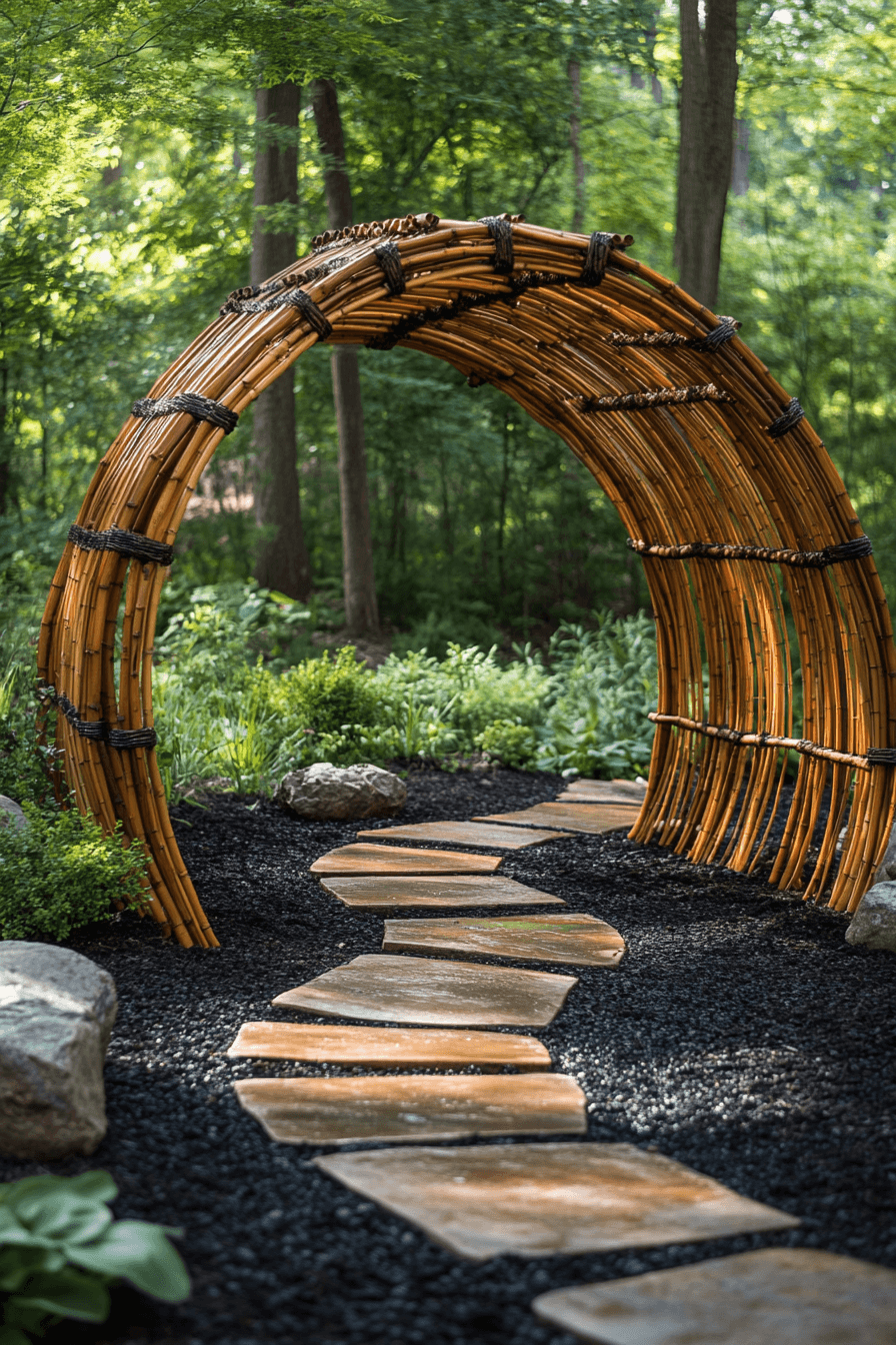 9 natural bamboo garden designs