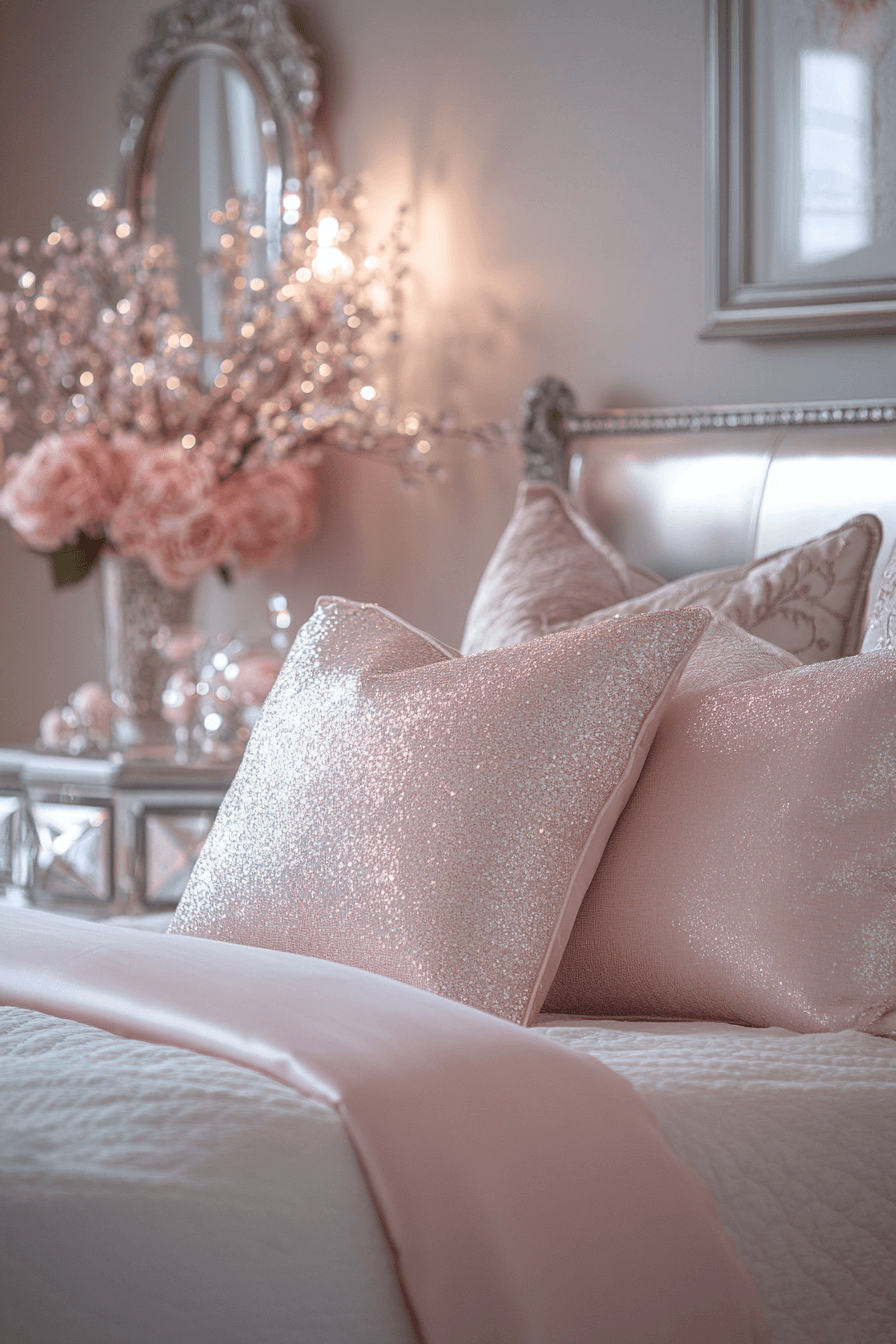 9 refined shimmer chic bedroom