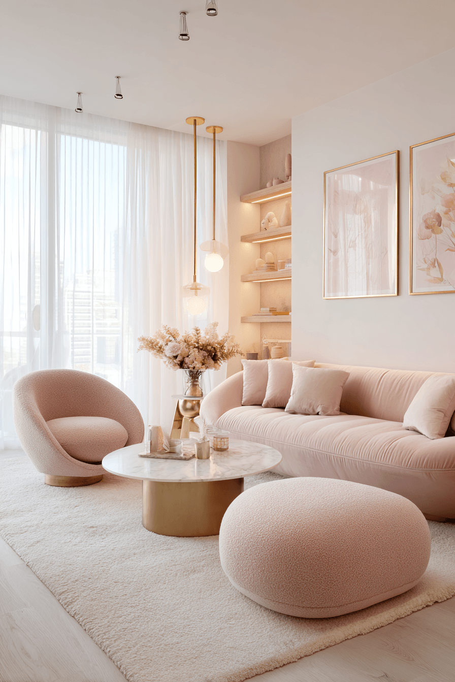 9 sculpted modern feminine space
